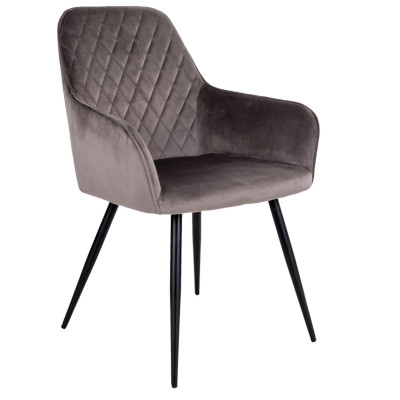 GRACE-Silla de terciopelo color topo (x2)