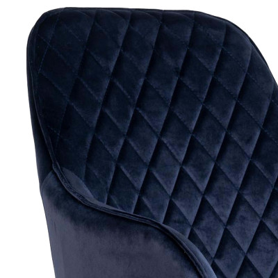 GRACIA-Silla de terciopelo azul (x2)