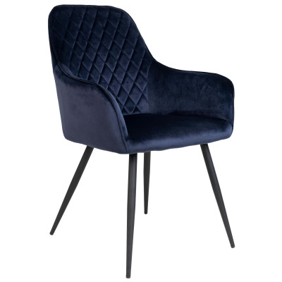 GRACIA-Silla de terciopelo azul (x2)