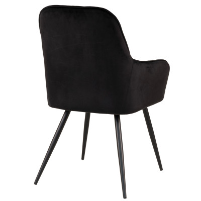 GRACE- Chaise en velours noir (x2)