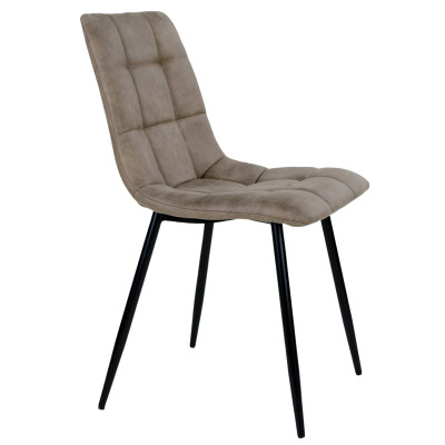 SVEN-Silla vintage de acero marrón y negro (x2)