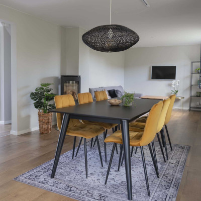 SVIN- Chaise velours moutarde (x2)