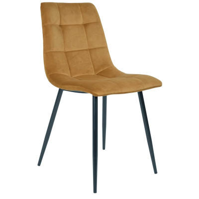 SVIN- Chaise velours moutarde (x2)