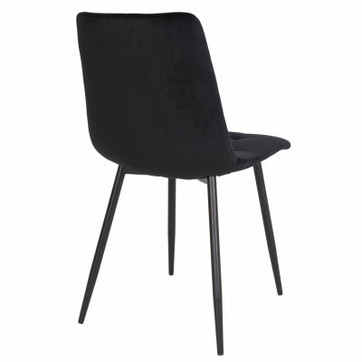 SVEN-Silla de terciopelo negro (x2)