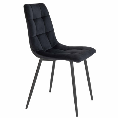 SVIN- Chaise velours noir (x2)
