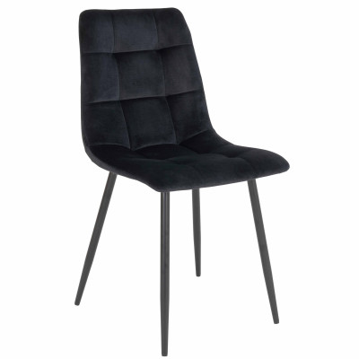 SVEN-Sedia in velluto nero (x2)