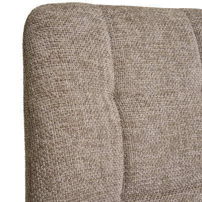 SVEN-Sedia in tessuto tortora e acciaio beige (x2)