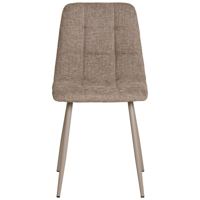 SVEN-Silla en tela color topo y acero beige (x2)