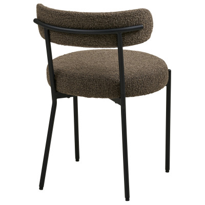 ERIN-Stuhl aus braunem Bouclé-Stoff (x2)