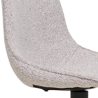 ANDY-Silla giratoria 360° en tela bouclé color arena (x2)