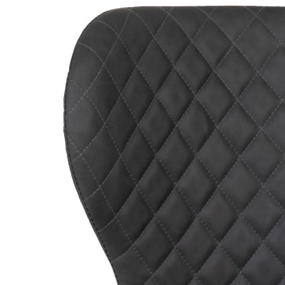 VARS-Chaise en cuir synthétique gris foncé (x2)