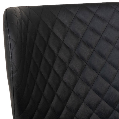 VARS-Silla de cuero sintético negro (x2)