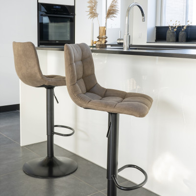 SVEN-Sgabello da bar girevole a 360° marrone vintage (x2)