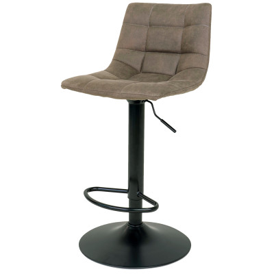 SVIN- Tabouret de bar pivotant 360° vintage marron (x2)