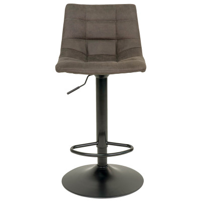 SVEN-Taburete giratorio de bar vintage gris 360° (x2)