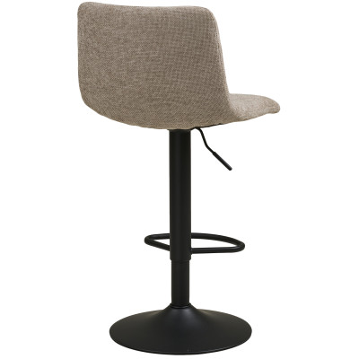 SVIN- Tabouret de bar pivotant 360° tissu taupe (x2)