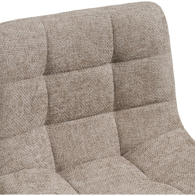 SVIN- Tabouret de bar pivotant 360° tissu taupe (x2)