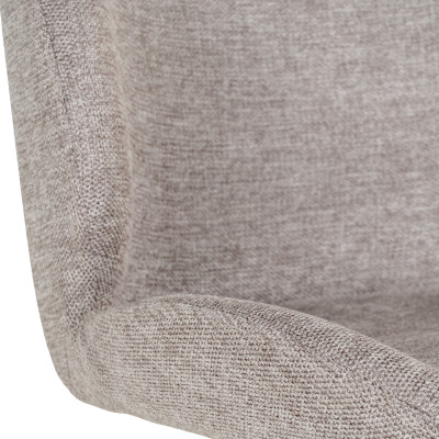 CARLA-Sedia girevole 360° in tessuto grigio (x2)