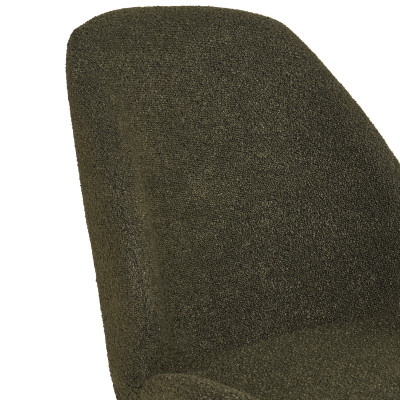 CARLA-Chaise pivotante à 360° en tissu vert (x2)