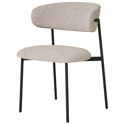 CARLA-Stuhl mit sandfarbenem Stoffbezug (x2)