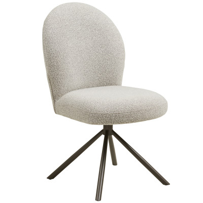 LYIV-Silla giratoria 360° en tela color arena