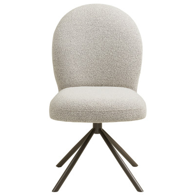 LYIV-Silla giratoria 360° en tela color arena