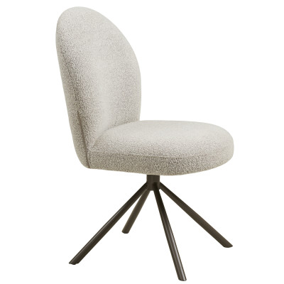 LYIV- Chaise pivotante 360° en tissu sable