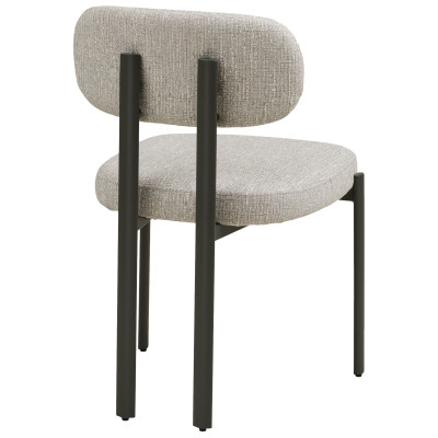 MILY- Chaise en tissu chenillé  gris clair (x2)