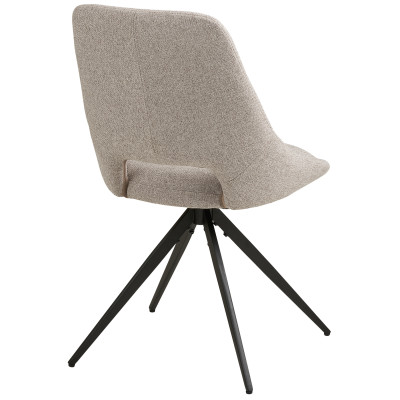 ZUM- Chaise pivotante en tissu sable (x2)