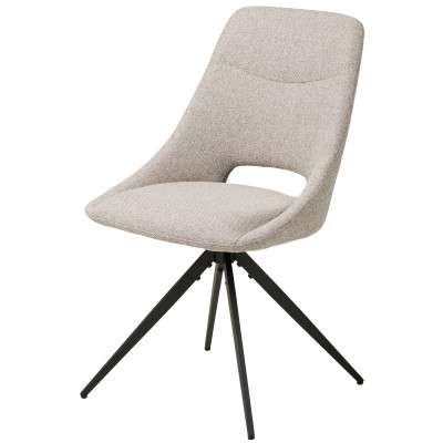 ZUM- Chaise pivotante en tissu sable (x2)