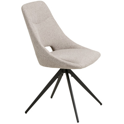 ZUM-Silla giratoria en tela color arena (x2)