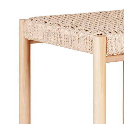 OZY-Sgabello da bar in vimini e legno naturale