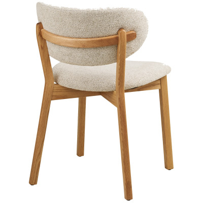 FAIR-Stuhl aus massiver Eiche und beigem Stoff (x2)