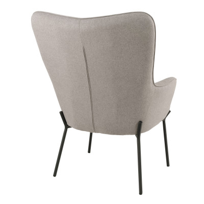 BORIS-Vintage-Sessel aus taupefarbenem Bouclé-Stoff