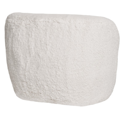 MOEL-Poltrona in pelliccia sintetica bianco sporco