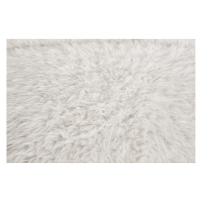 MOEL-Poltrona in pelliccia sintetica bianco sporco