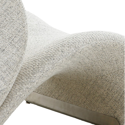 ZAY-Fauteuil lounge en tissu sable