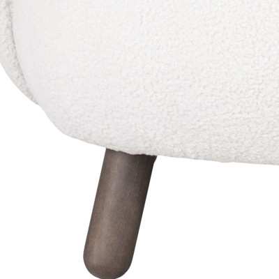 MIMI-Sessel aus ecrufarbenem Bouclé-Stoff und Holz