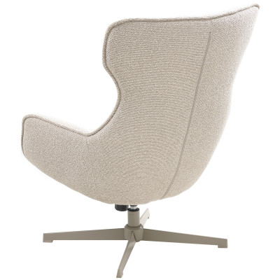 KARL-Chaise Longue Turin sillón giratorio tapizado en tela beige