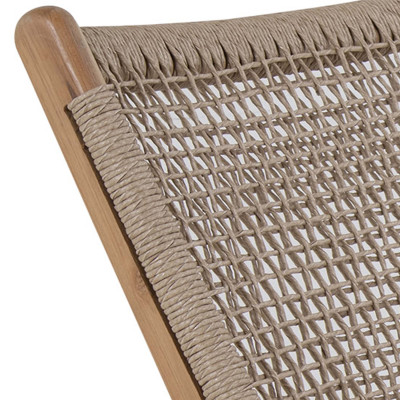 TIKY-Poltrona in teak e rattan