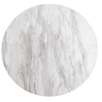 COOPER-Runder Esstisch für 4 Personen Ø110 mm Marmor-Stahloberfläche