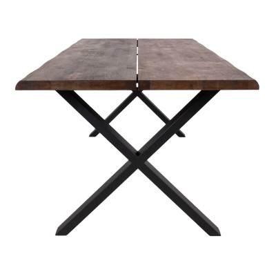 CALVI-Tavolo da pranzo per 6/8 persone 200 cm in rovere massello fumé