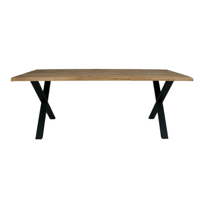 CALVI-Mesa de comedor para 6/8 personas 200 cm roble macizo