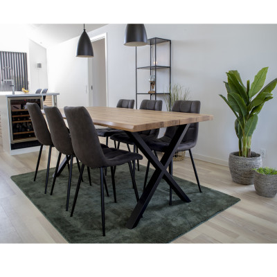 CALVI-Tavolo da pranzo per 6/8 persone 200 cm rovere massello