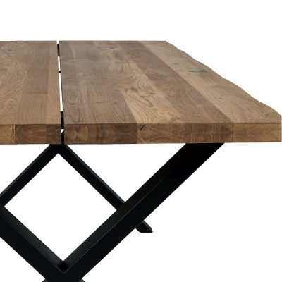 CALVI-Mesa de comedor para 6/8 personas 200 cm roble macizo