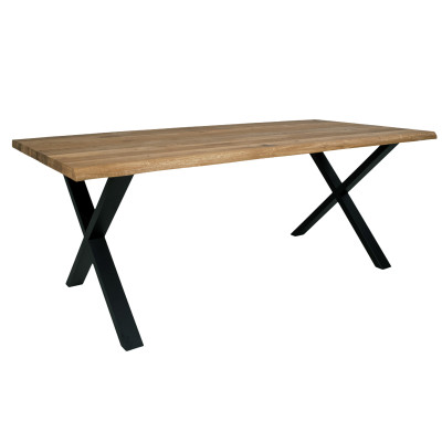 CALVI-Mesa de comedor para 6/8 personas 200 cm roble macizo