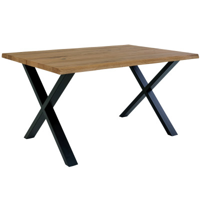 CALVI-Tavolo da pranzo per 4 persone 140 cm in rovere massello