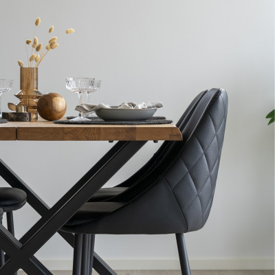 CALVI-Tavolo da pranzo per 4 persone 140 cm in rovere massello