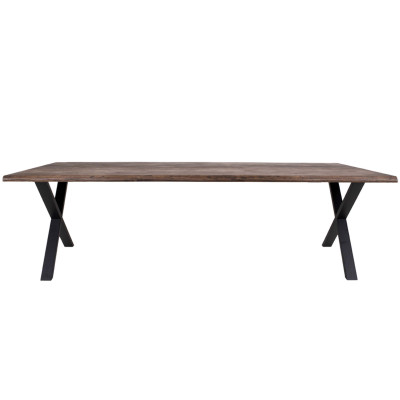 CALVI-Mesa de comedor más de 12 personas 300 cm roble ahumado macizo