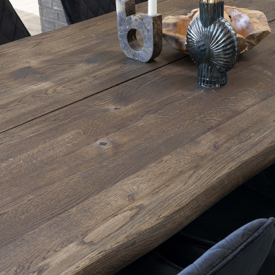 CALVI-Tavolo da pranzo +12 persone 300cm rovere massello affumicato